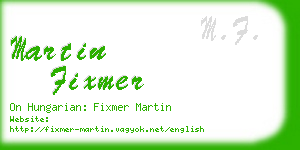 martin fixmer business card